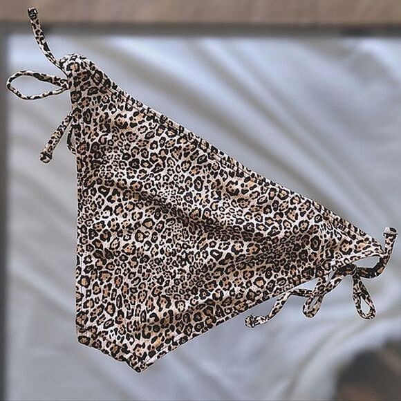Zaful leopard print side tie bikini bottoms Size S - Picture 3 of 4